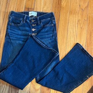 Abercrombie Kids Girls High Rise Indigo Jeans with Button Fly